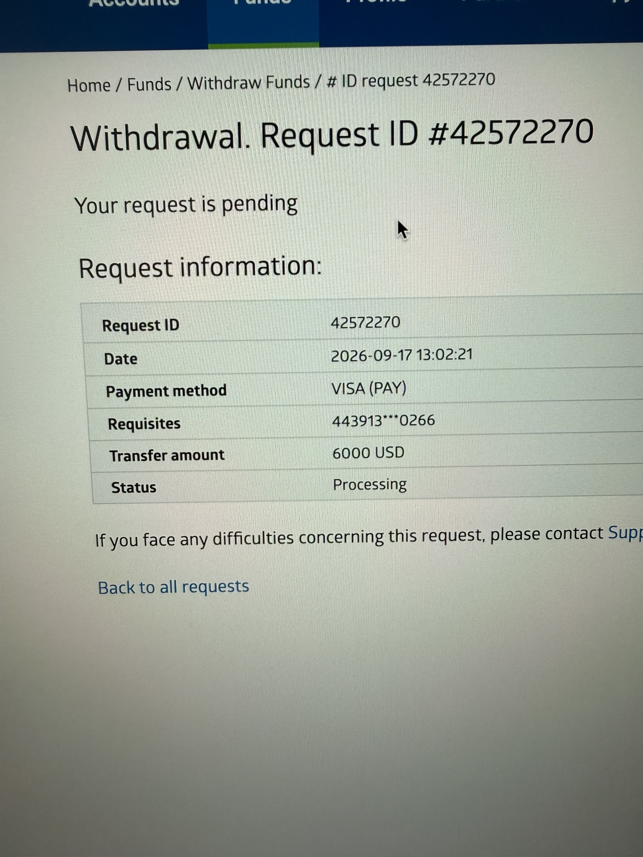 Roboforex-Zertifikat (Auszahlung) über 6000& für Arthur, 17.09.2026